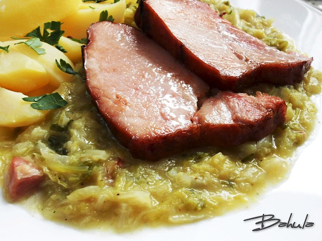 Dušená kapusta na slanině