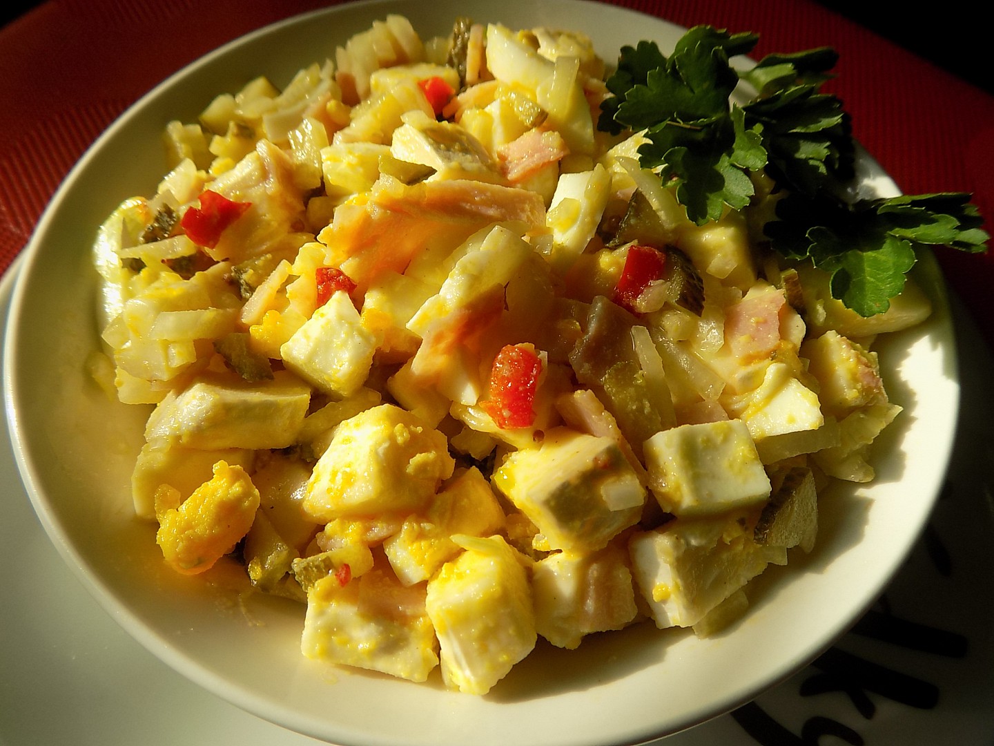 Hermelínový salát bez majonézy