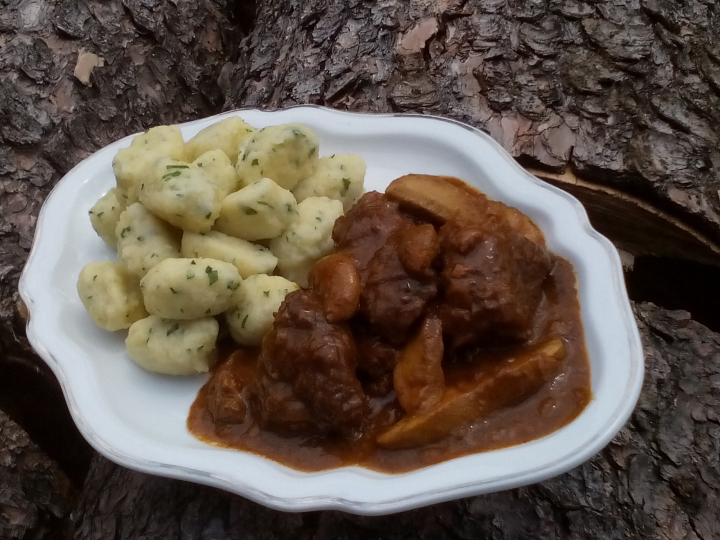 Hořčicové hovězí na houbách