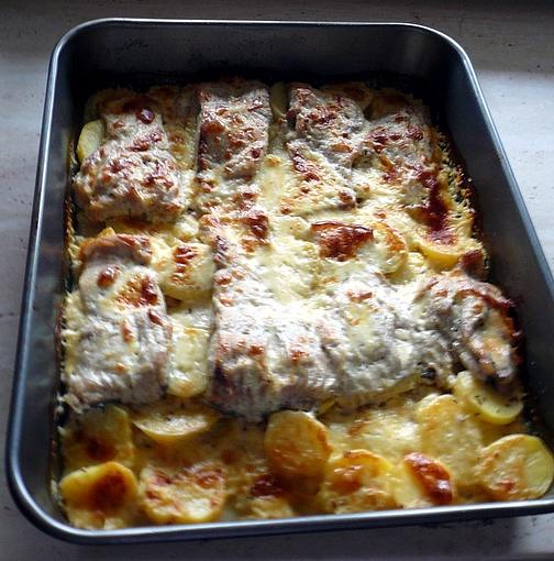 Kapr na bramborách.