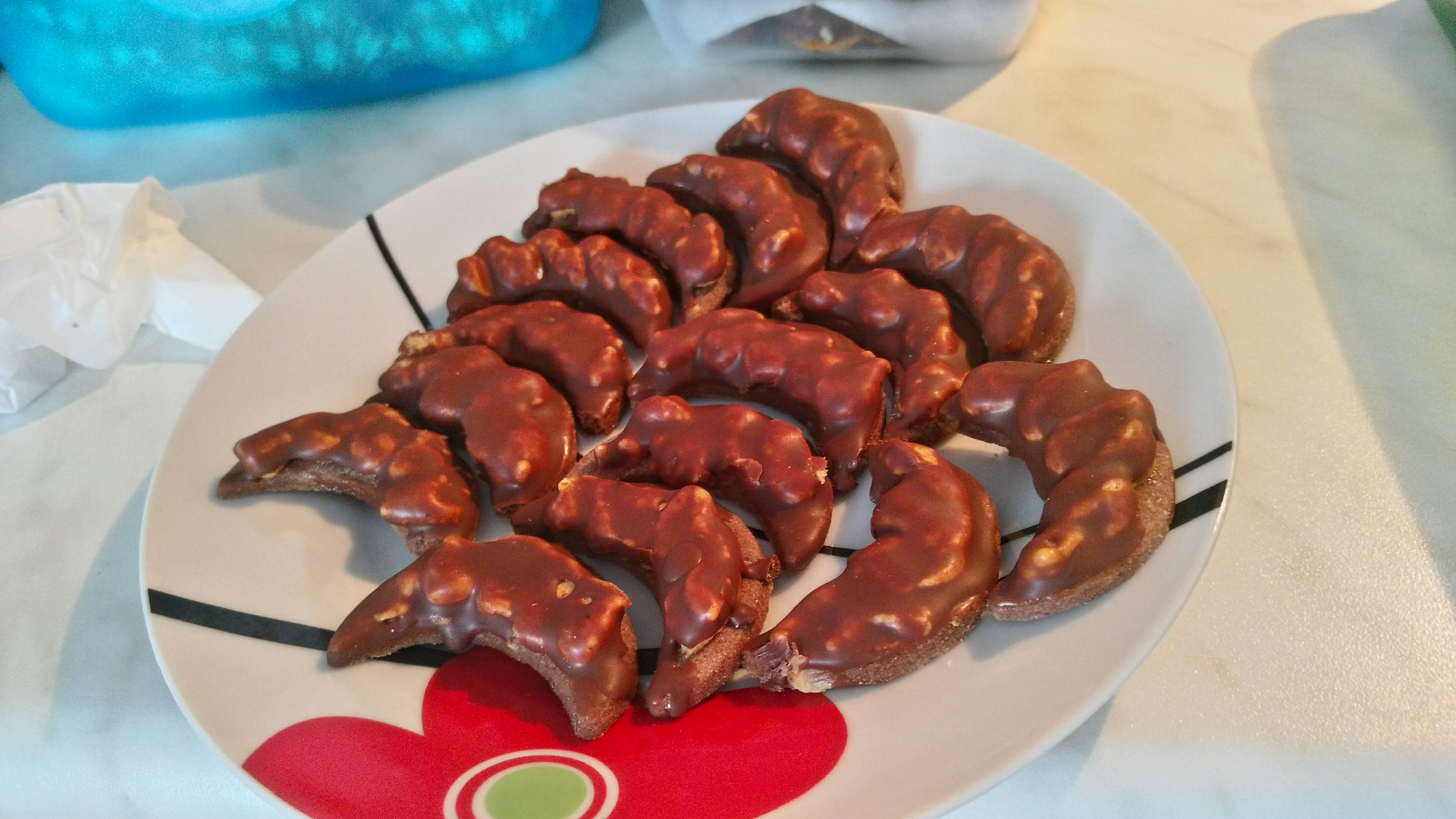 Karamelové měsíčky s čokoládou