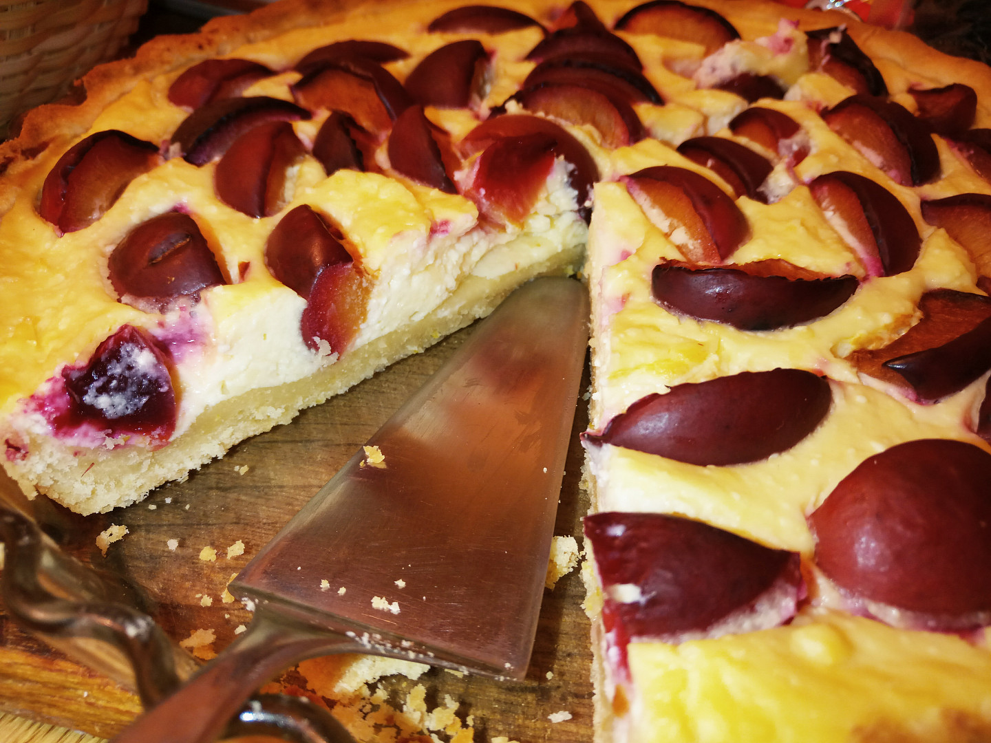 Křehký koláč s blumami