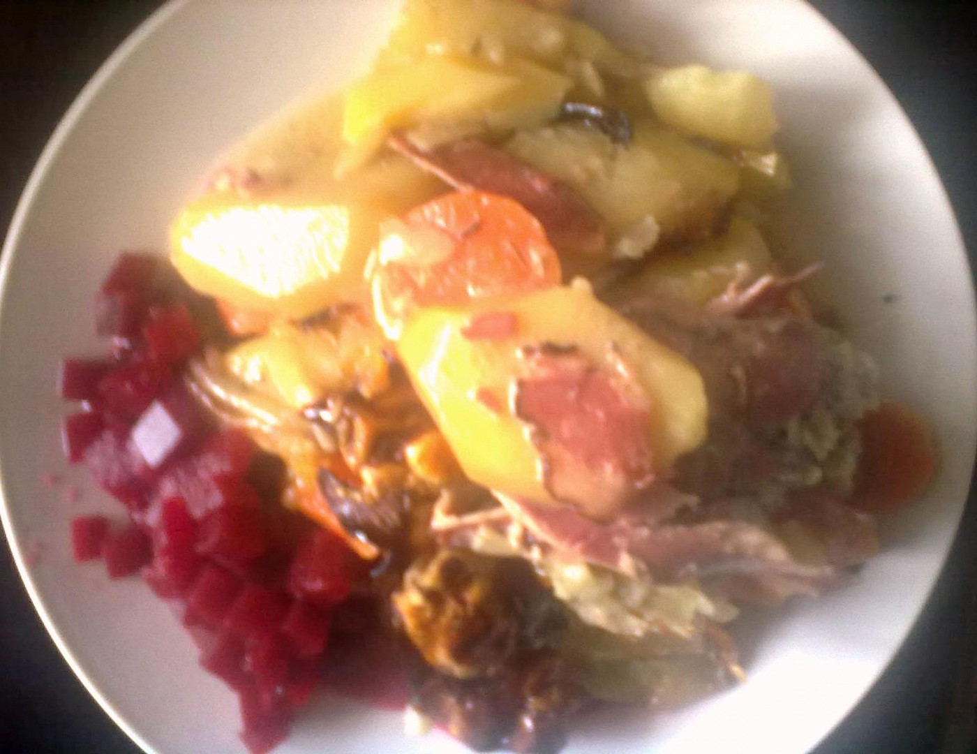 Krkovice zapečená s brambory ze „Šlajfu“