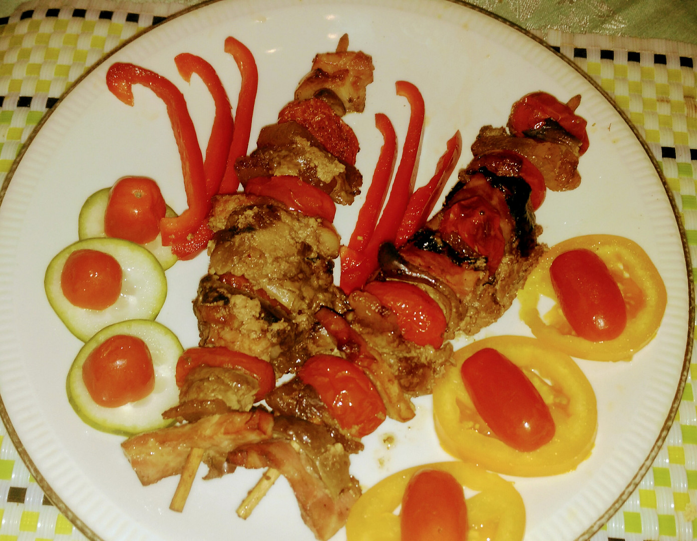 Kuřecí játra na jehle