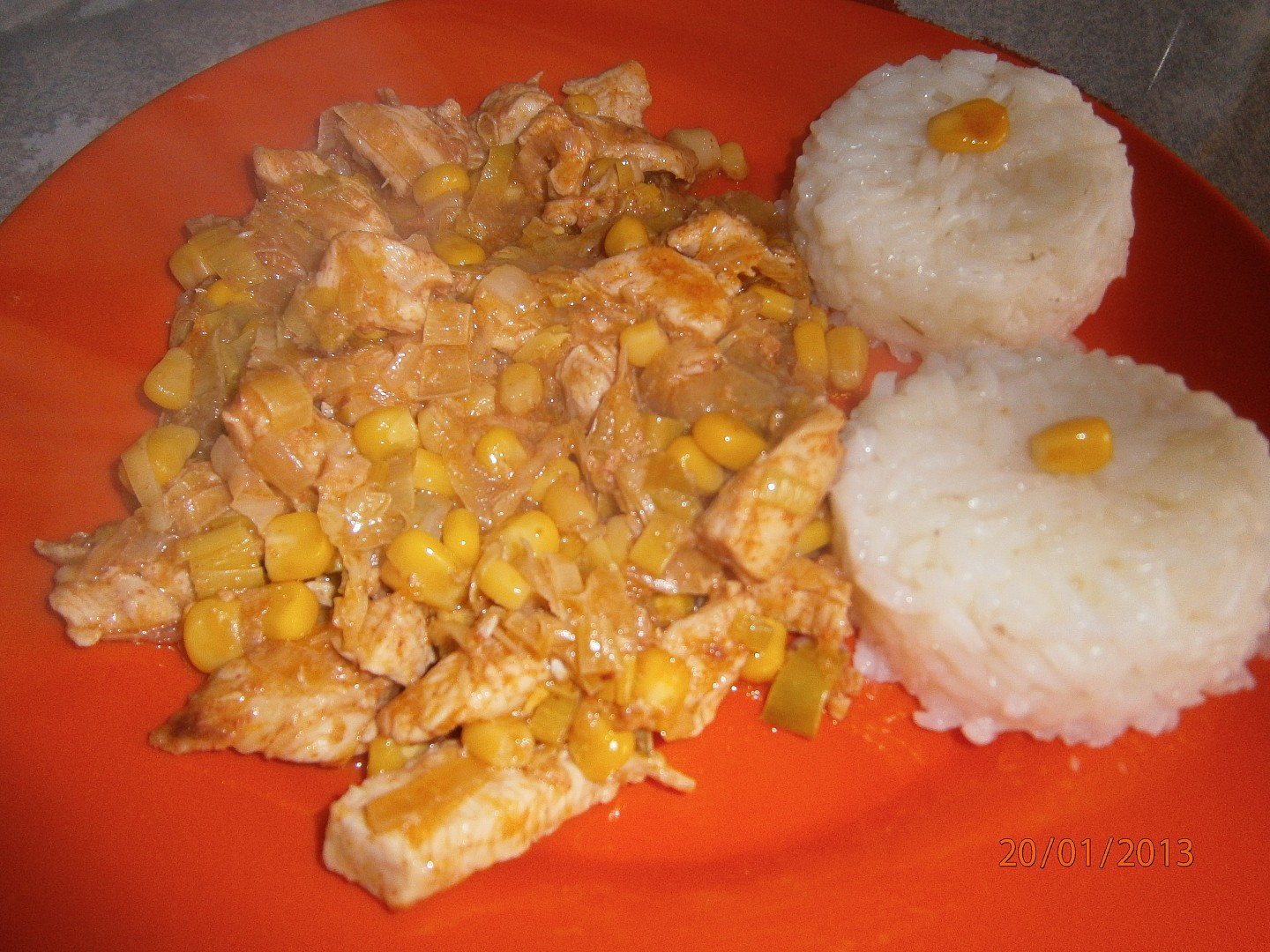 Kuřecí nudličky s pórkem