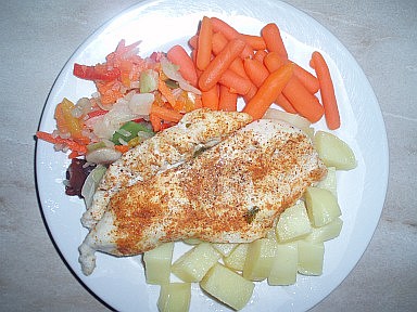 Kuřecí plátky v parním hrnci