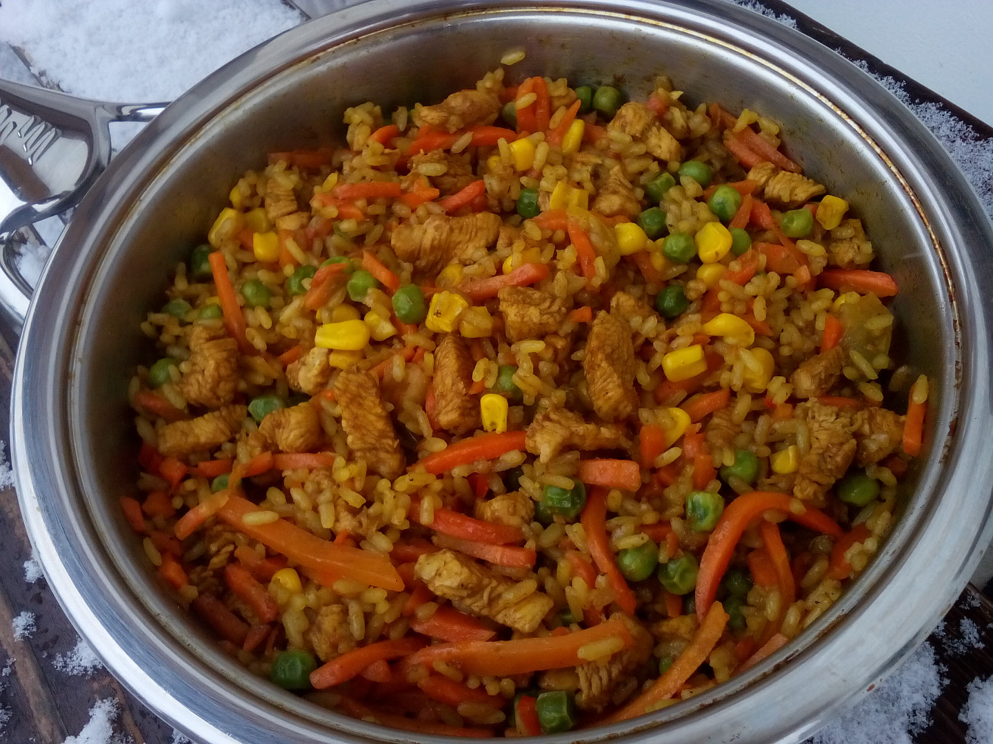 Kuřecí směs s rýží a zeleninou