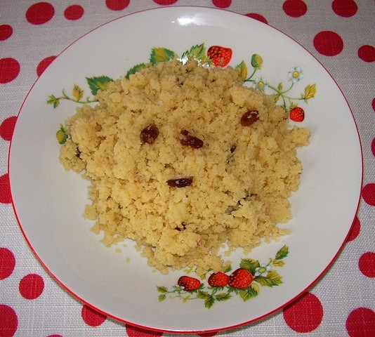 Kuskus s jablečným pyré