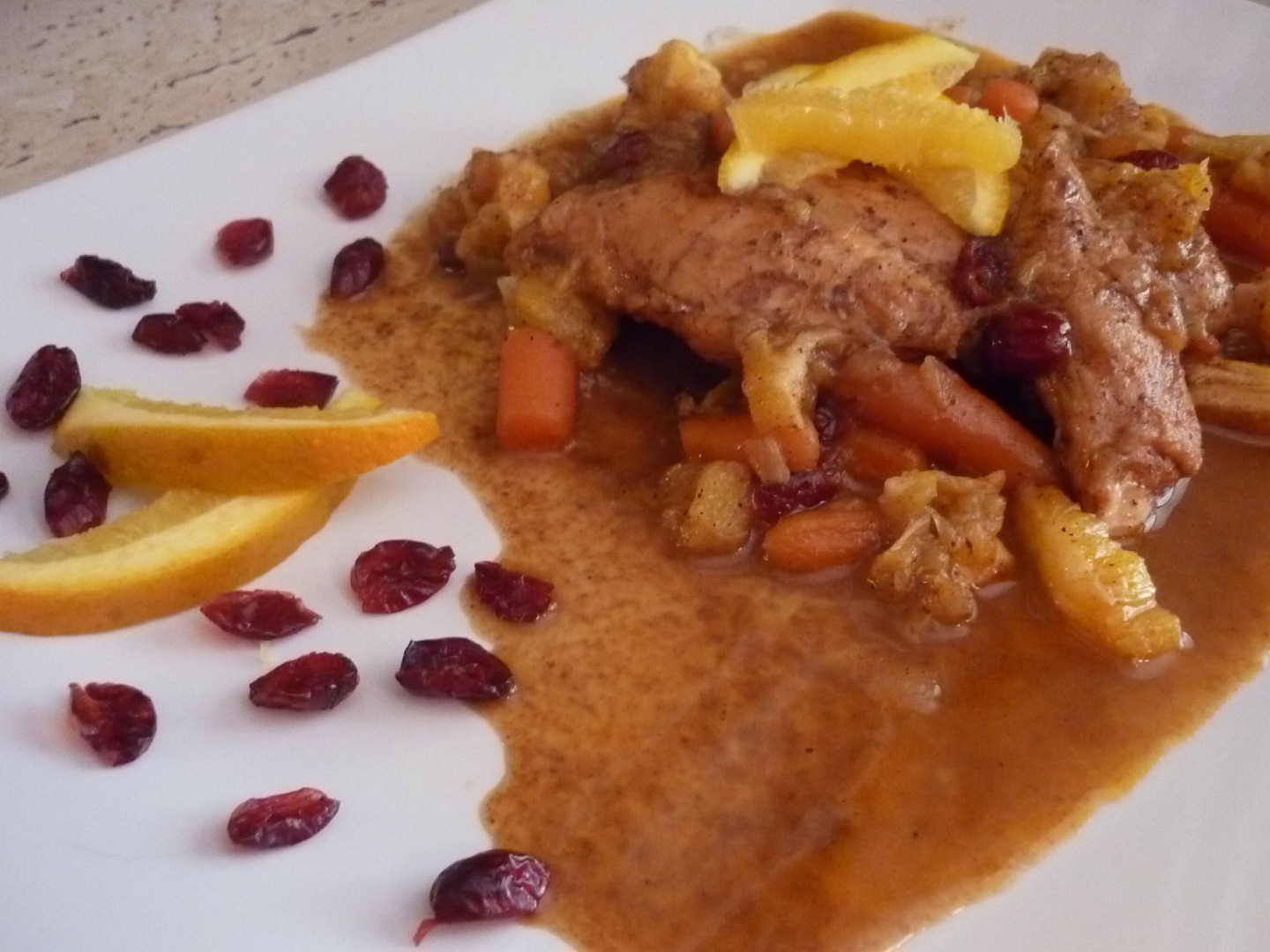 Marinovaná kuřecí prsíčka na pomeranči