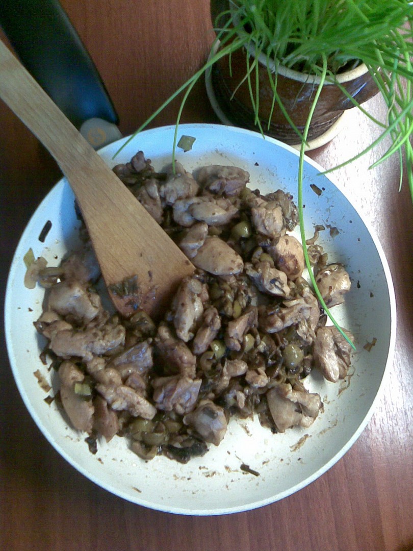 Masíčko na žampiónech a olivách