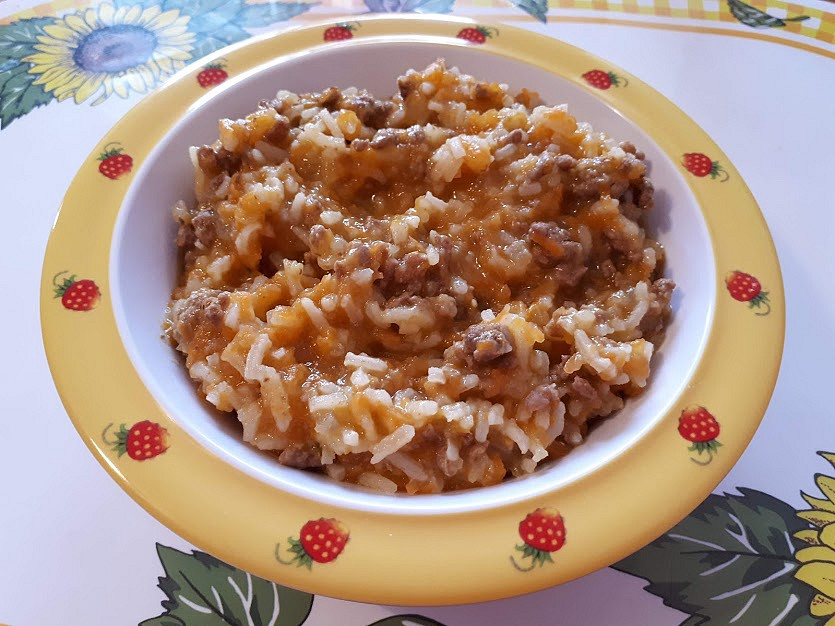 Mleté maso s mrkví a cuketou – pro nejmenší