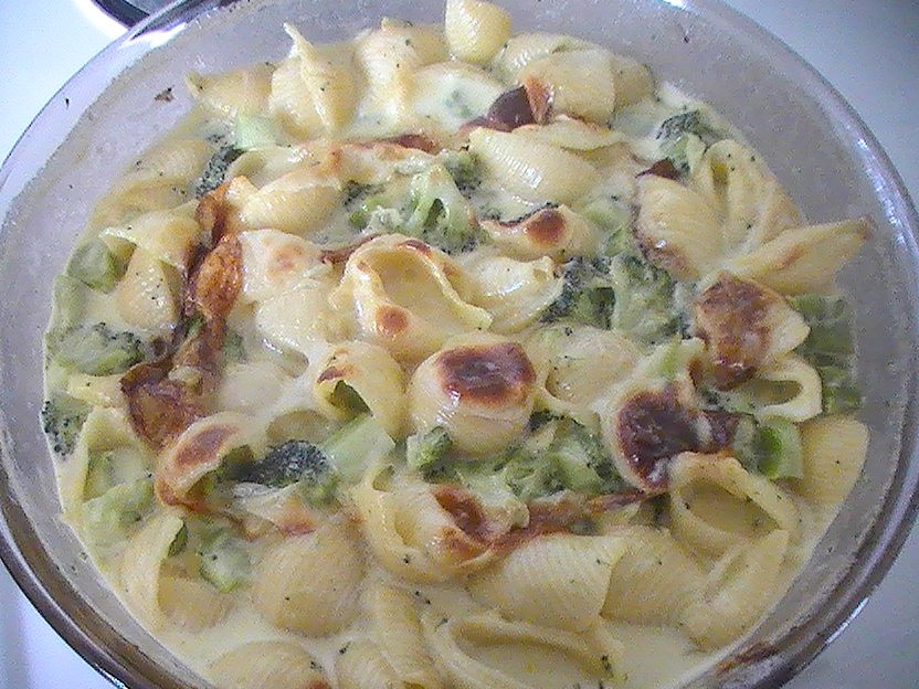 Mušličky s brokolicí zapékané