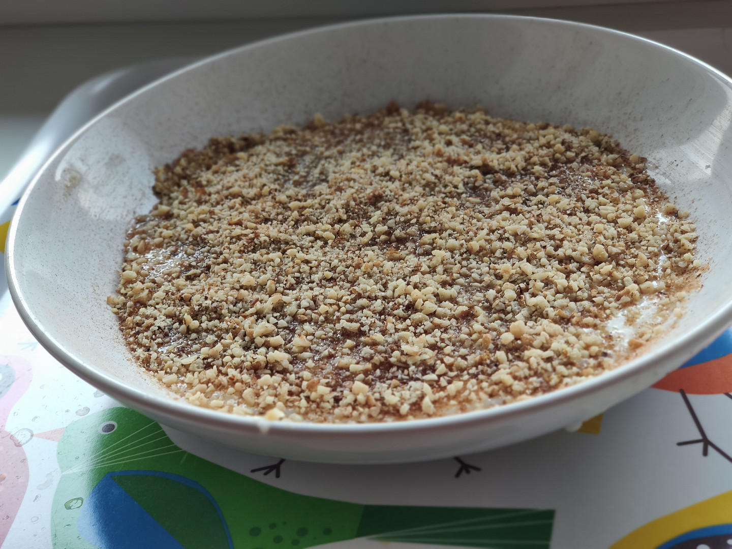 Ořechová krupicová kaše