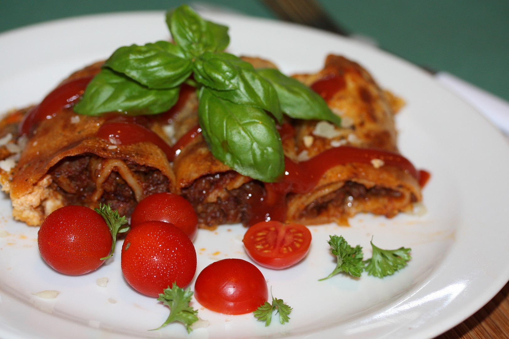 Palačinky s masovou směsí