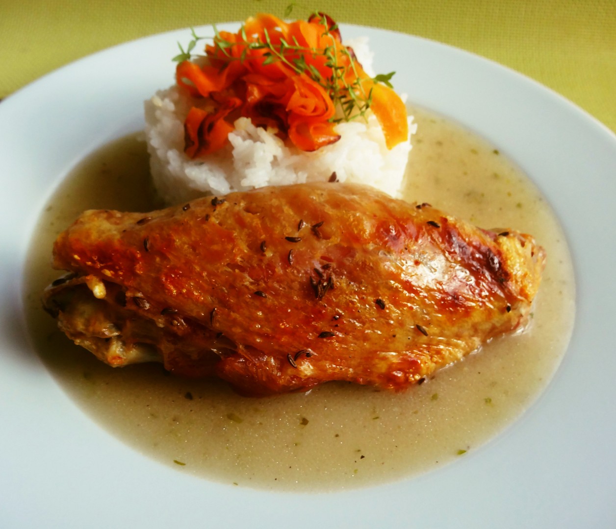 Pečená krůtí křídla na tymiánu