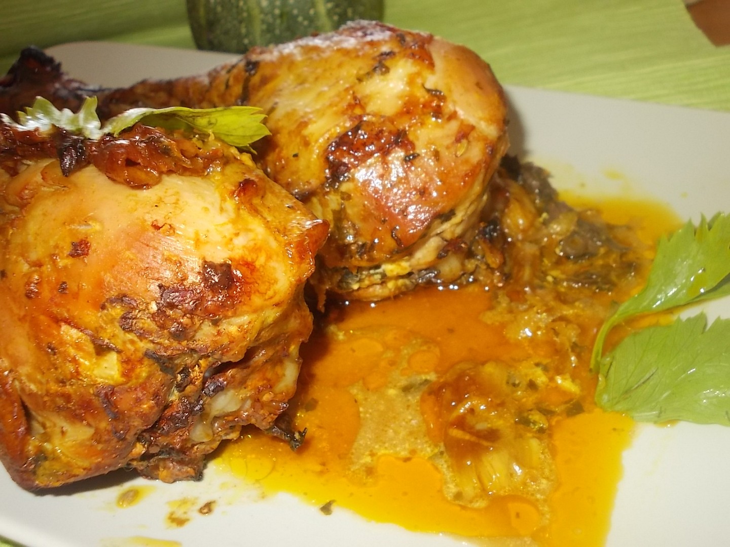 Pečená krůtí stehna na zázvorové marinádě