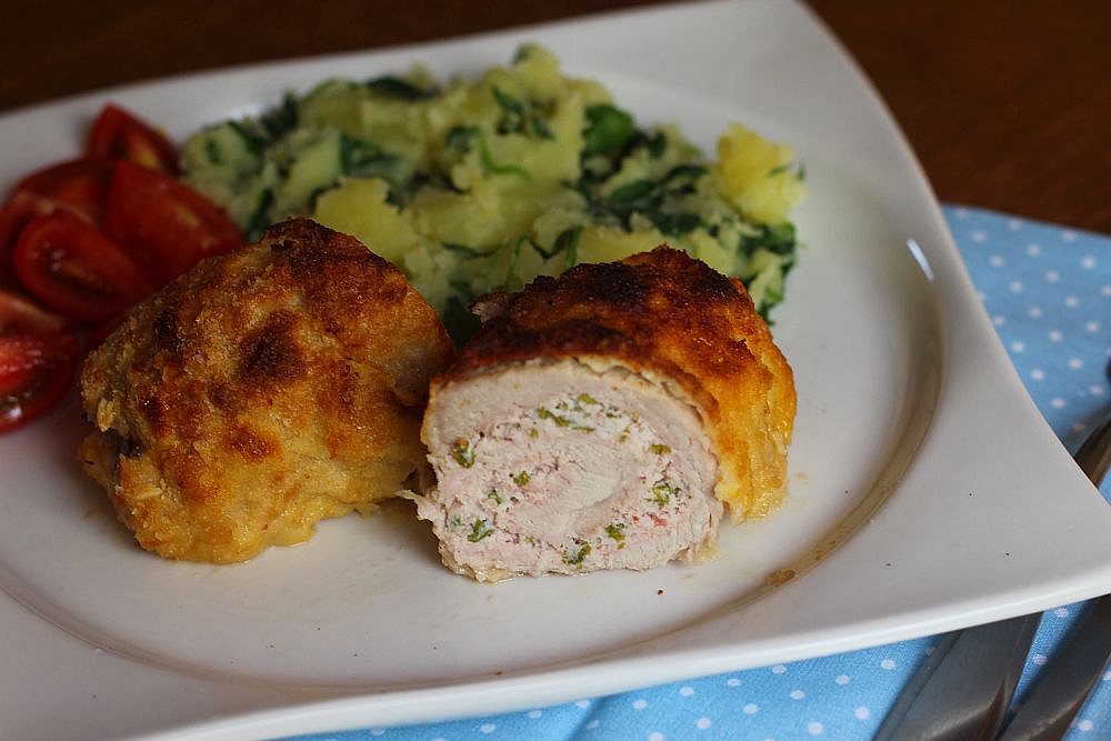 Pečené vepřové balíčky s uzenou náplní