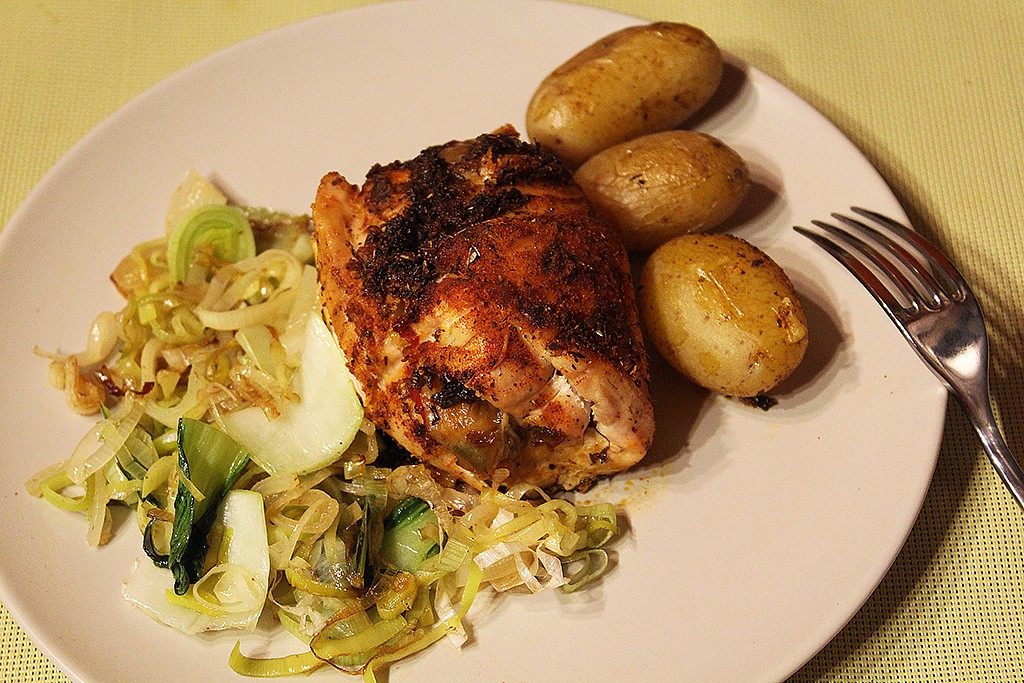 Plněná kuřecí prsa v pikantním koření