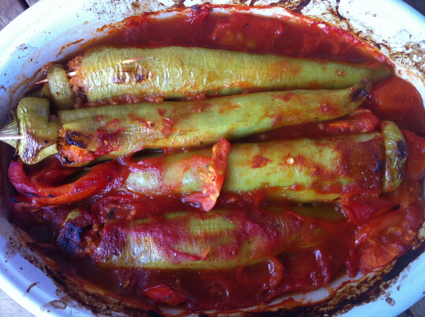 Plněné papriky směsí z kuskusu