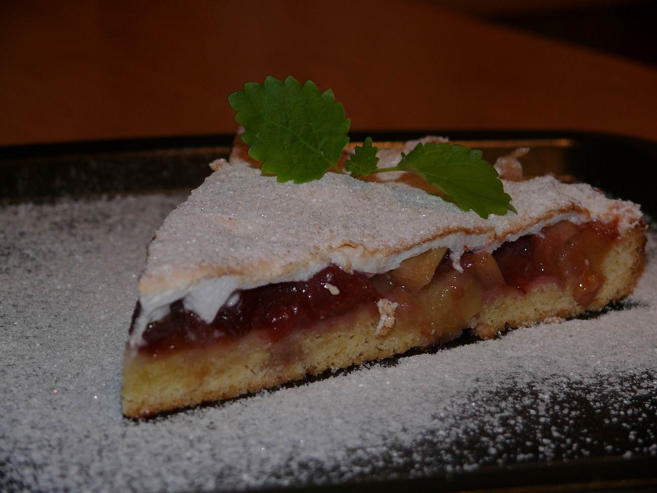 Rebarborovo švestkový koláč