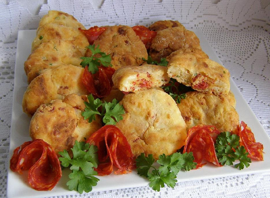Ricottové placičky s chorizem