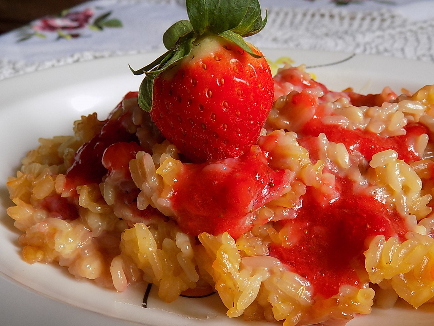 Rýžový nákyp s jahodami trochu jinak