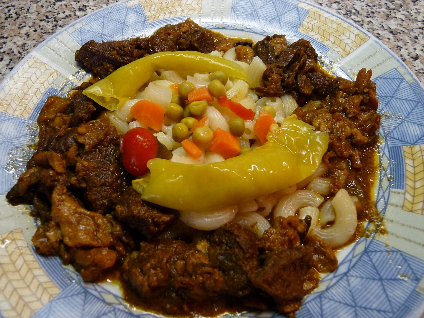 Škvarkový guláš s houbami