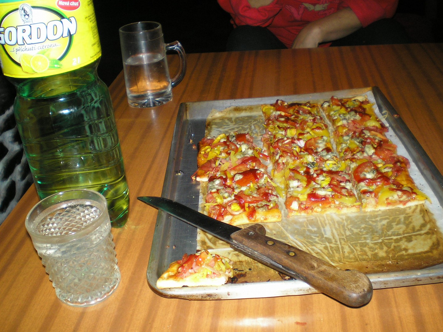 Slaný koláč jako pizza