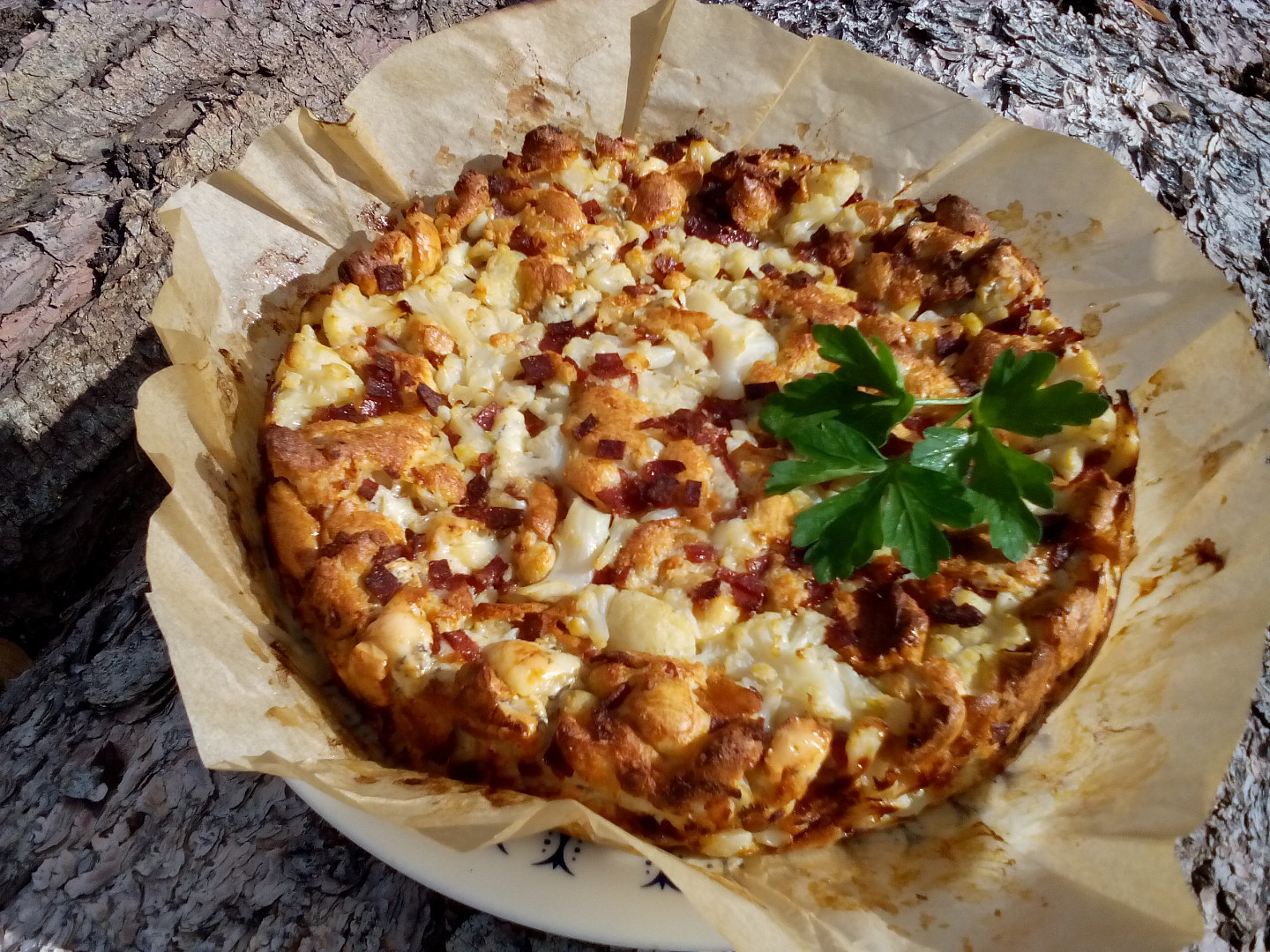 Slaný květákový koláč (květáková nádivka)