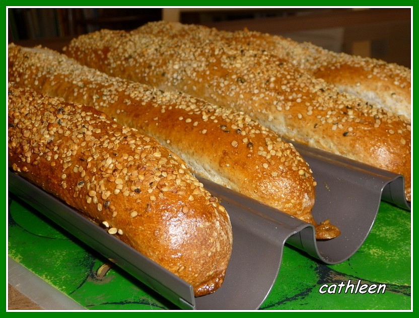 Slunečnicové celozrnné bagetky