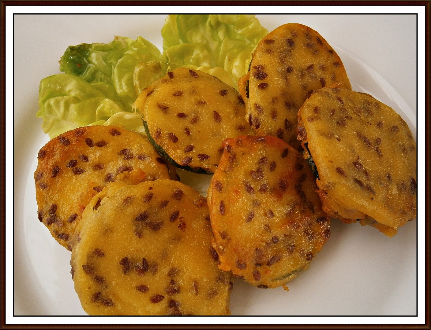 Smažená cuketa s lněným semínkem