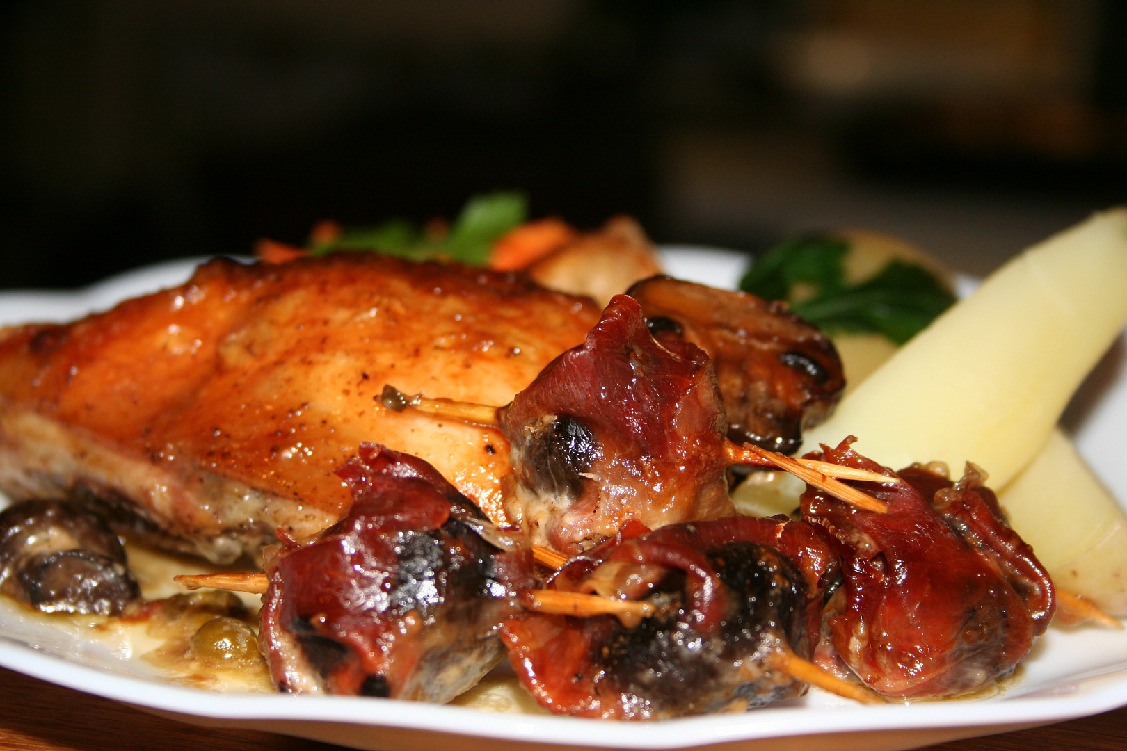 Smetanové kuře se žampióny a sušenými rajčaty