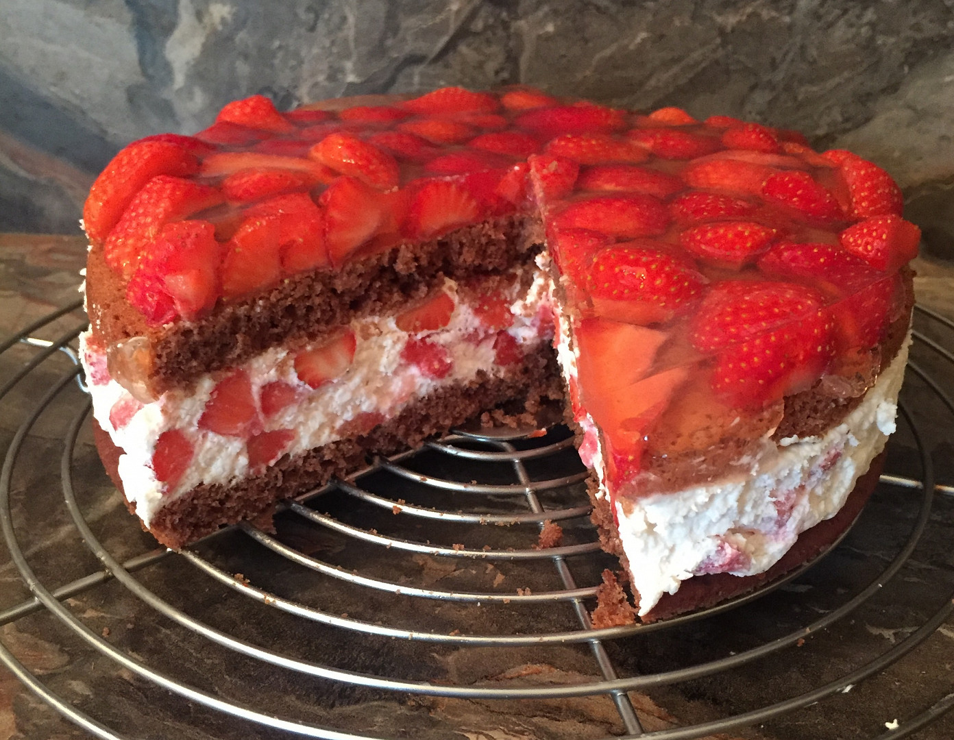 Snadný jahodový dort