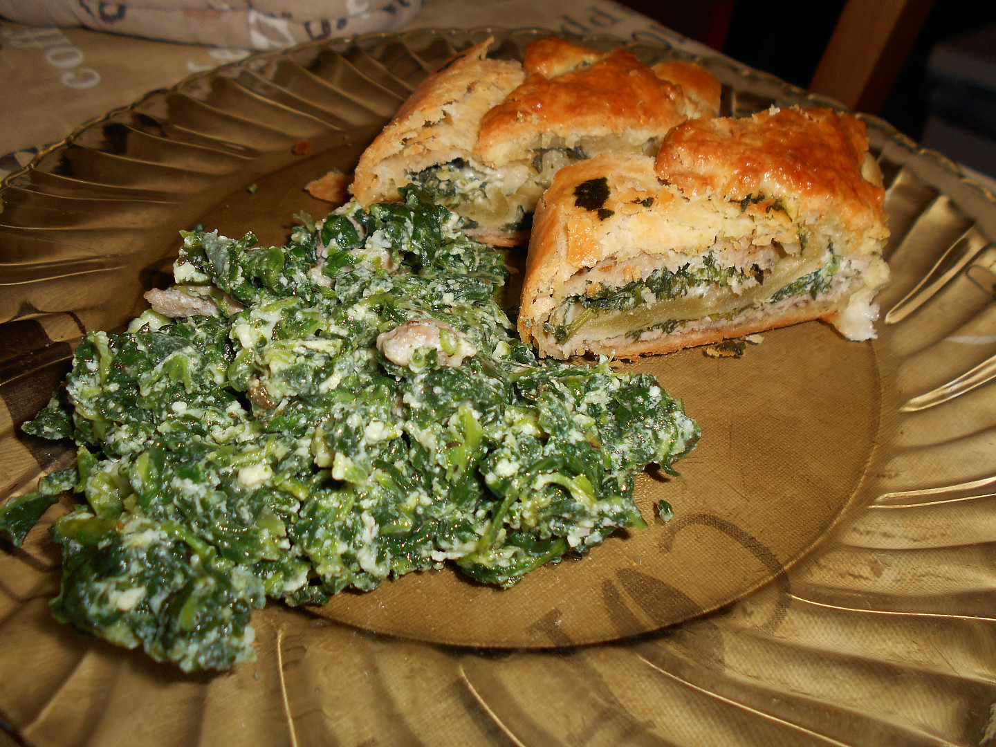 Špenátovo-masový závin