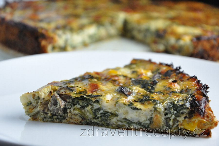 Špenátový quiche bez mouky