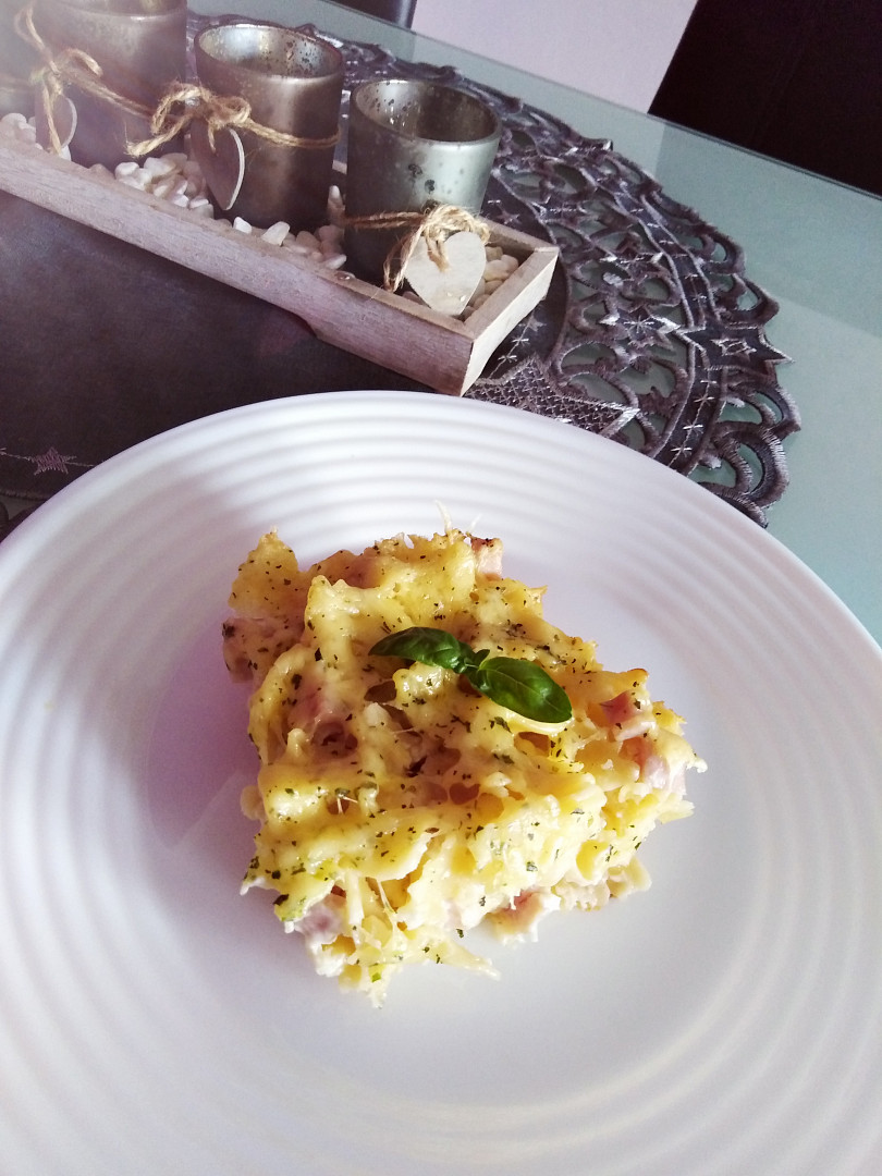 „Sýrové mašličky“ – zapečené těstoviny