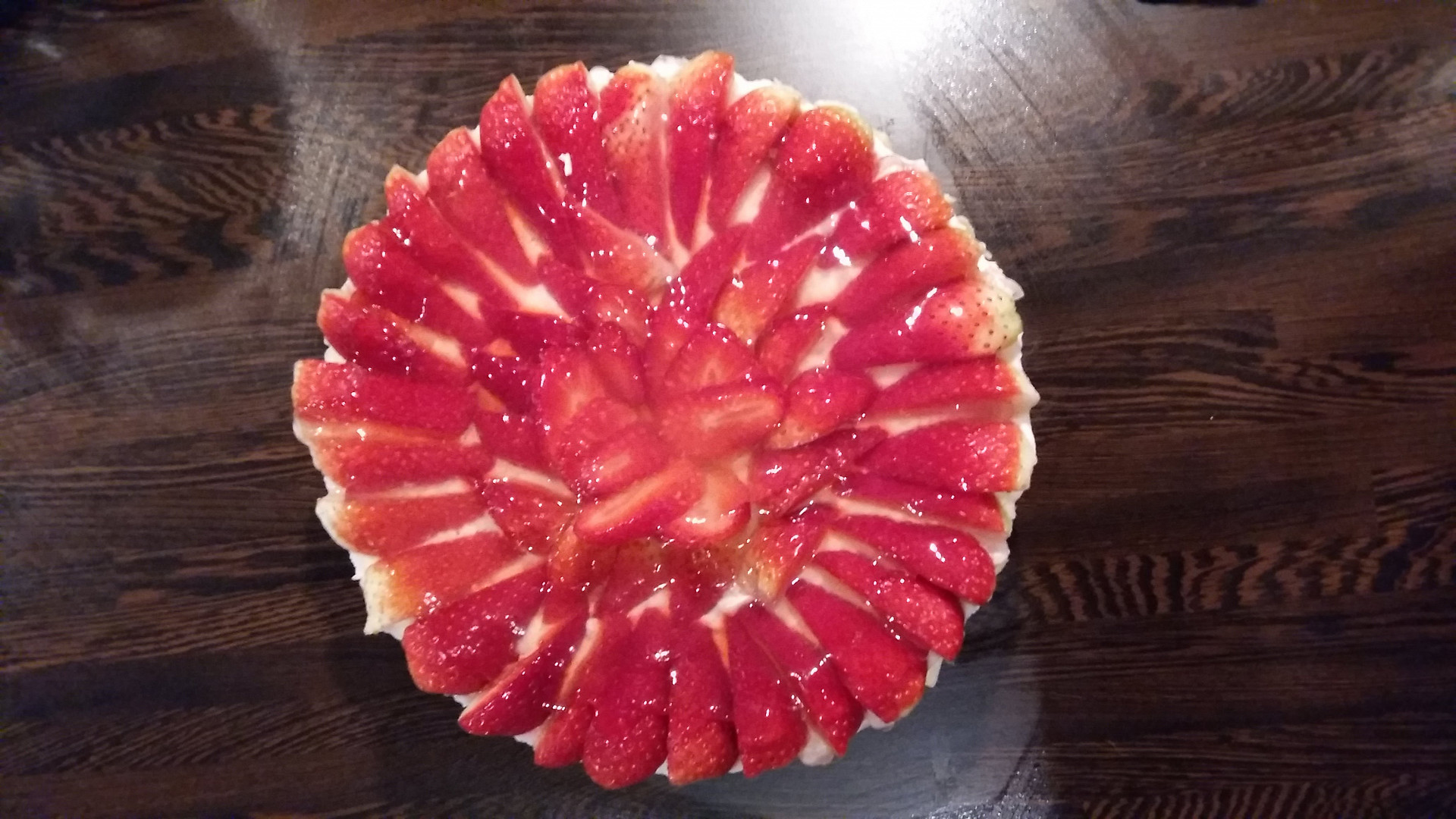 Tvarohový dort s jahůdkami