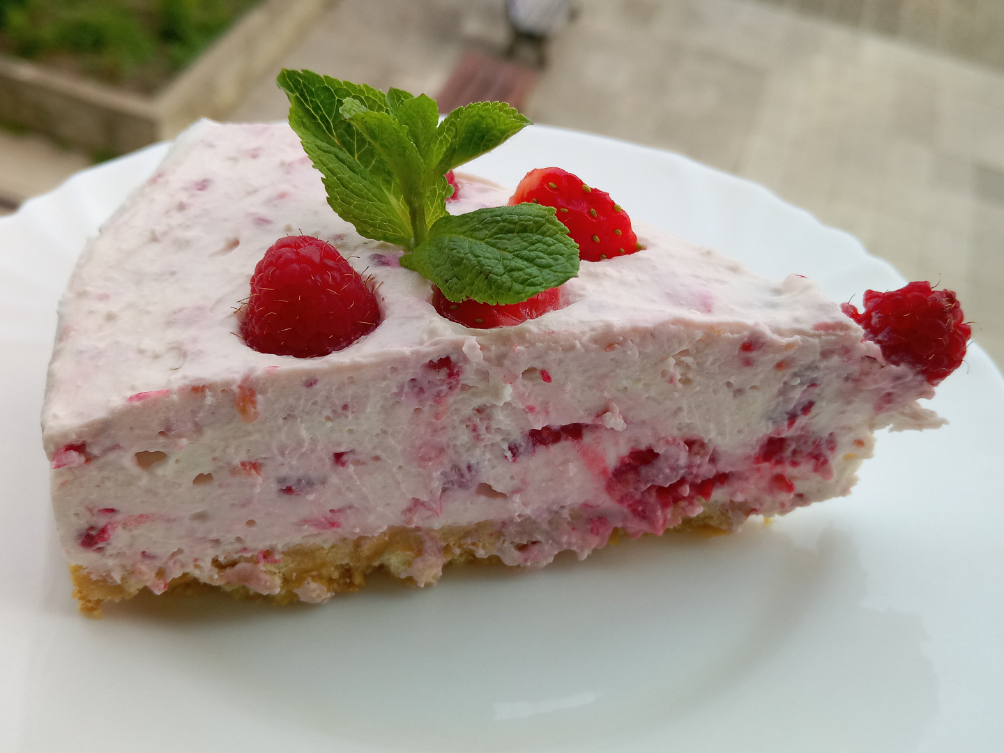 Tvarohový koláč z bílé čokolády