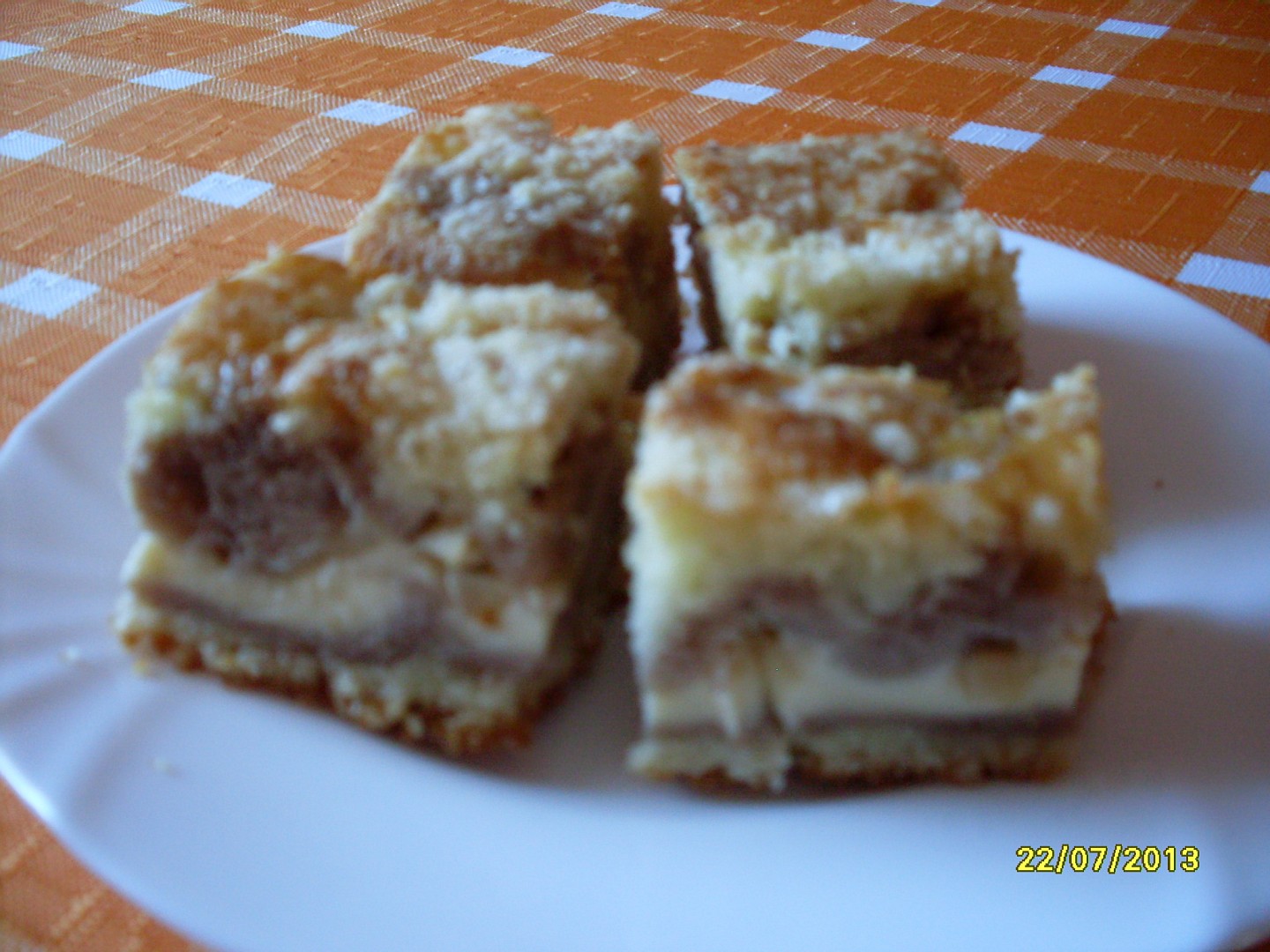 Vrstvený koláč s tvarohem