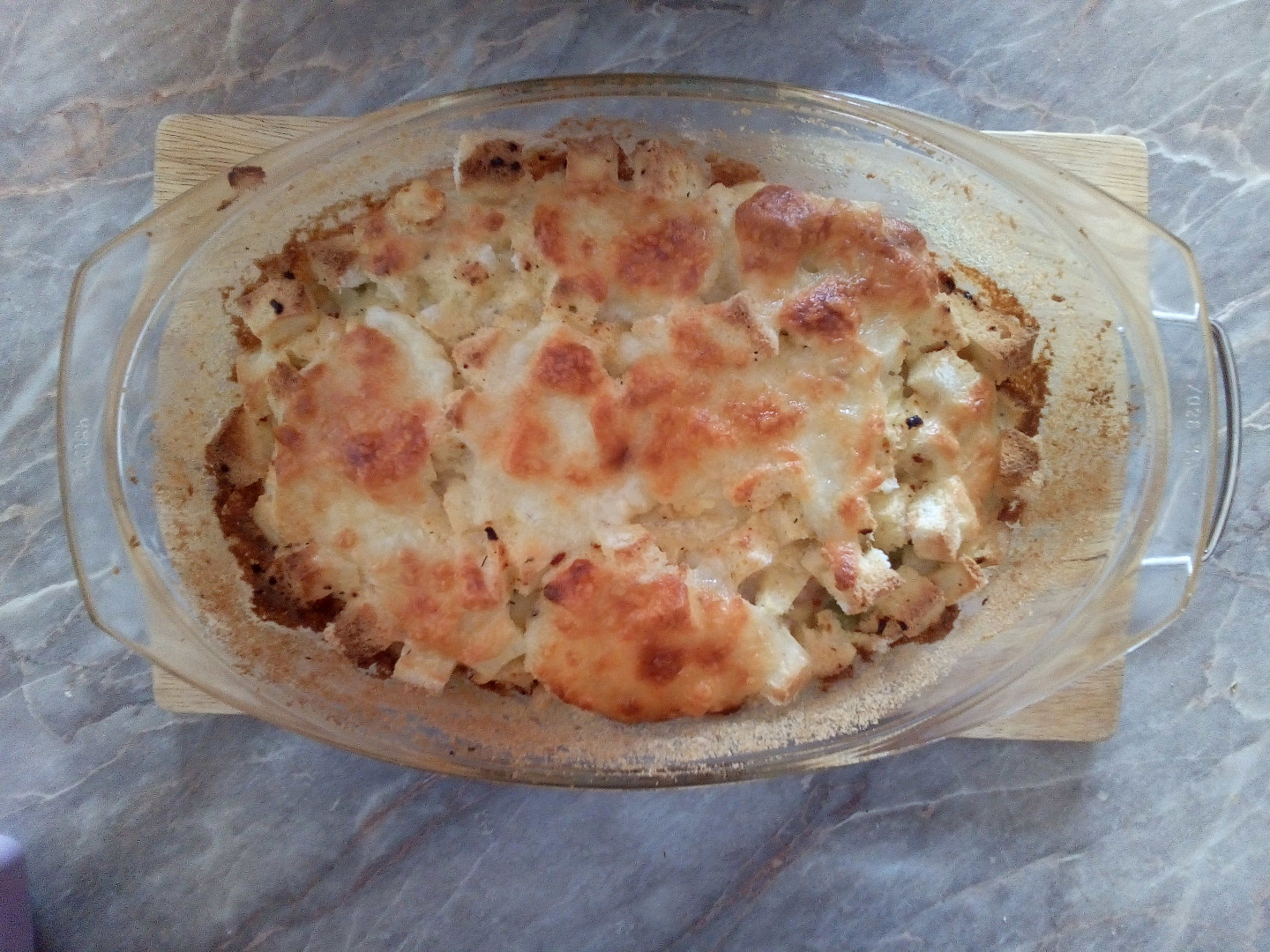 Zapečený knedlík s mozzarellou